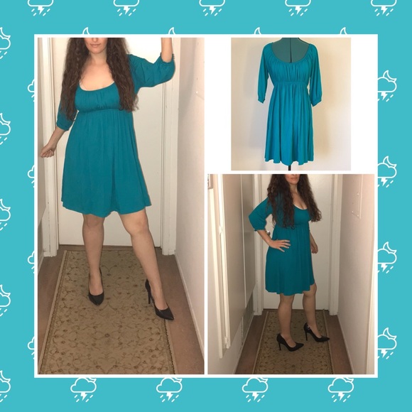 New York & Company Dresses & Skirts - SOLDLong sleeve New York &Company Teal Dress